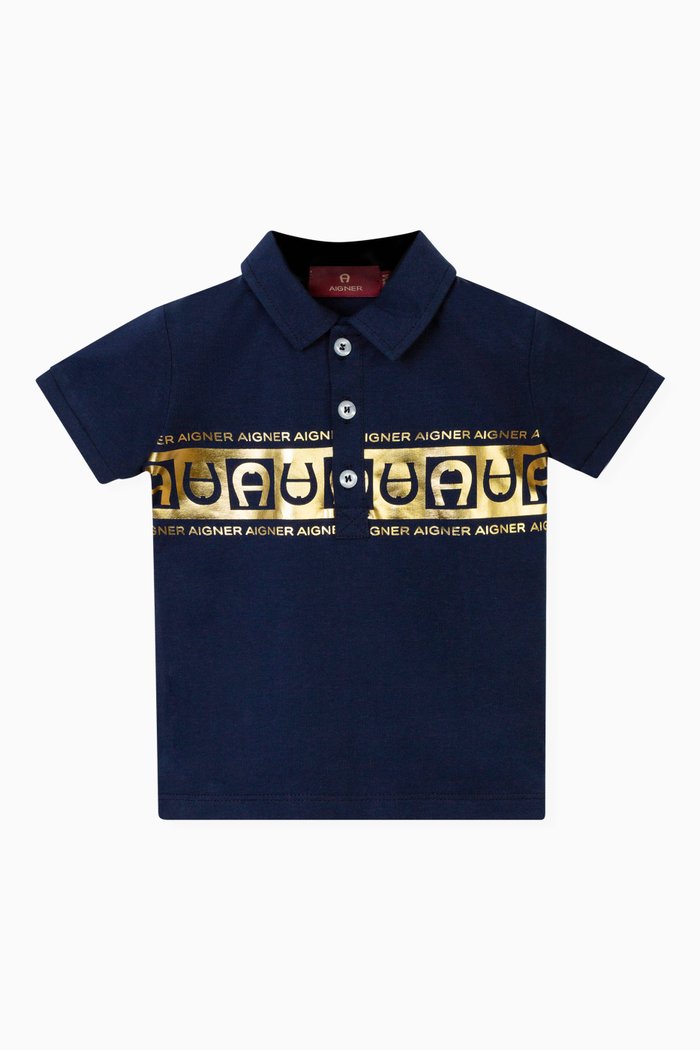 

Logo Polo Shirt in Cotton, Blue