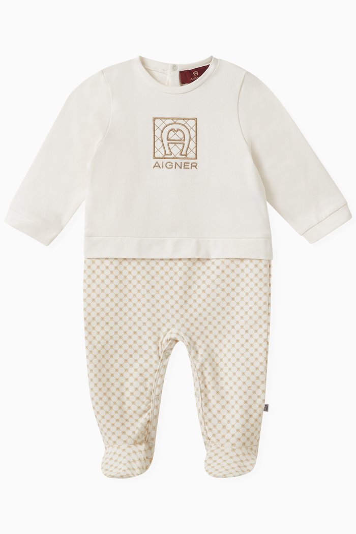 

Logo Bodysuit in Cotton, Gold
