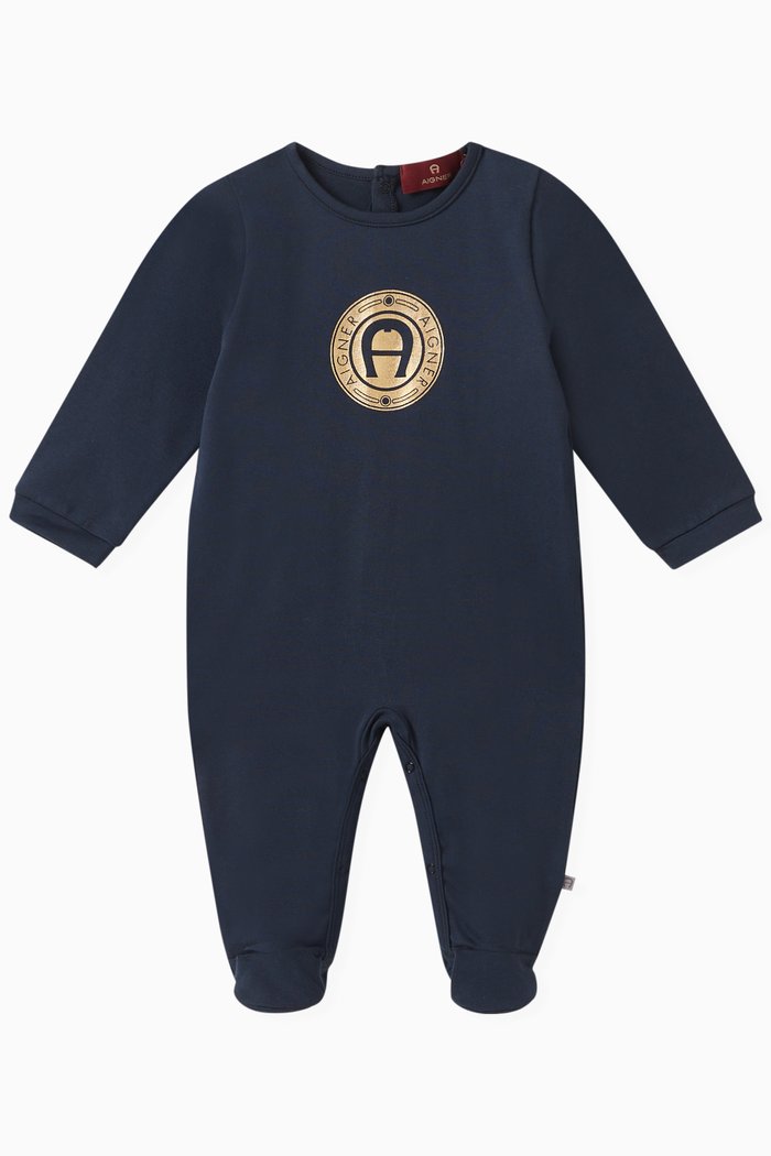 

Logo Bodysuit in Cotton, Blue