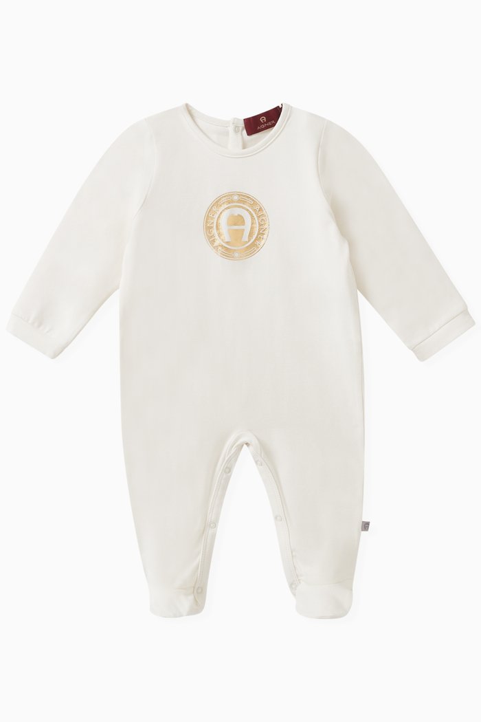 

Logo Bodysuit in Cotton, Gold