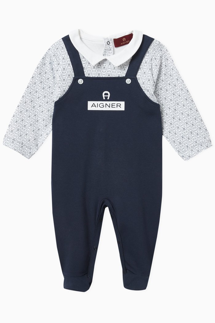 

Dungaree-style Overalls in Cotton, White