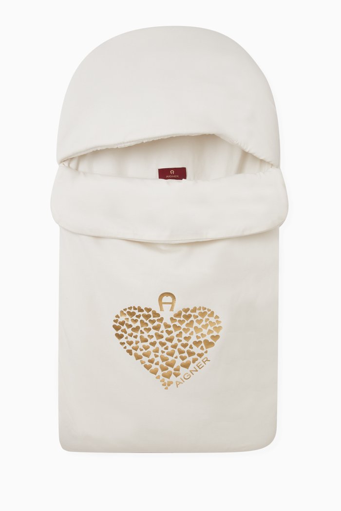 

Foil Logo Sleeping Nest in Pima Cotton Jersey, Gold