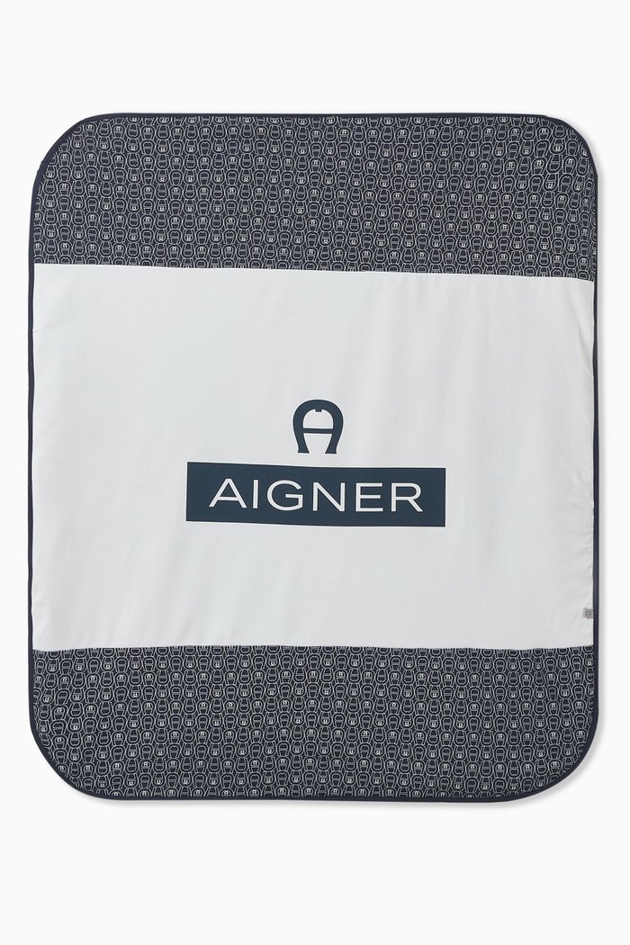

Logo Baby Blanket in Pima Cotton, Blue