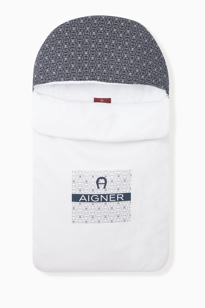 

Logo-print Sleeping Bag in Pima Cotton, Blue