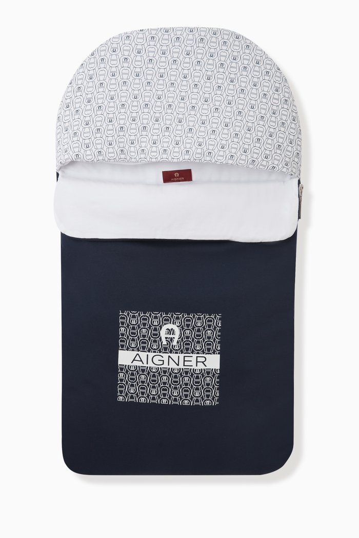 

Logo-print Sleeping Bag in Pima Cotton, White