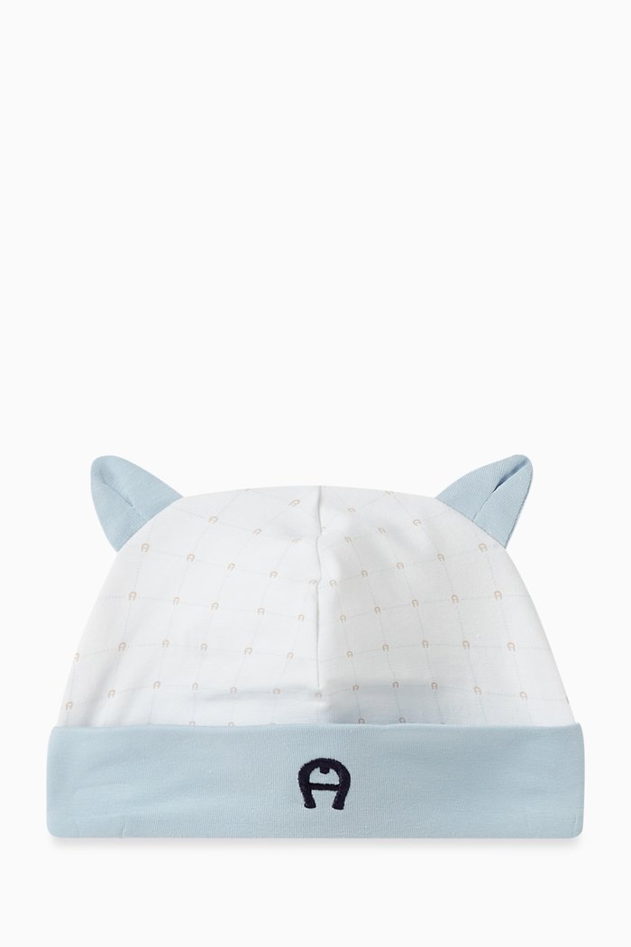 Logo Cap in Stretch Pima Cotton, Blue