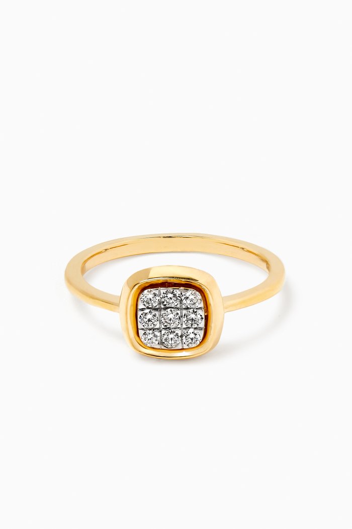 

Illusion Cushion Diamond Ring in 18kt Gold, White