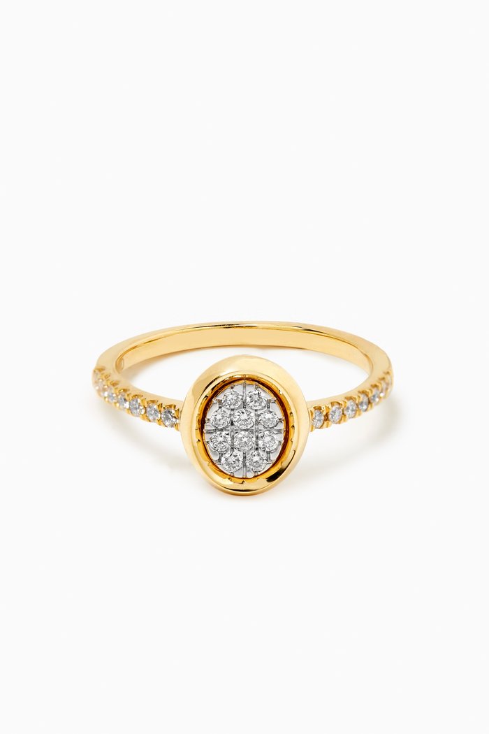 

Illusion Oval Diamond Ring in 18kt White Gold