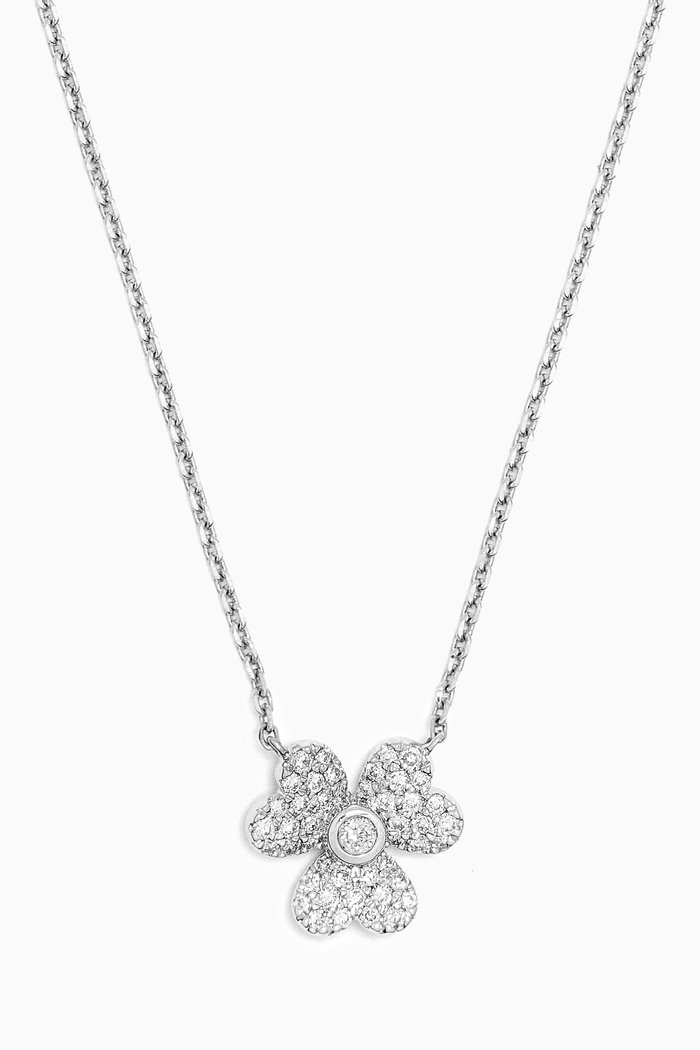 

Flora Diamond Necklace in 18kt White Gold