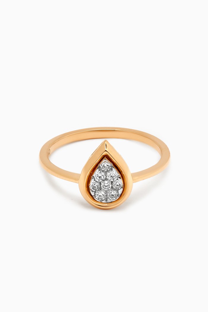 

Illusion Pear Diamond Ring in 18kt Gold, White