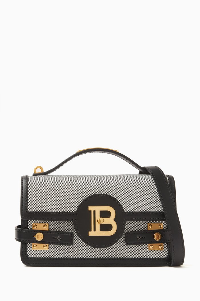 

B-Buzz 24 Shoulder Bag in Canvas & Leather, Black