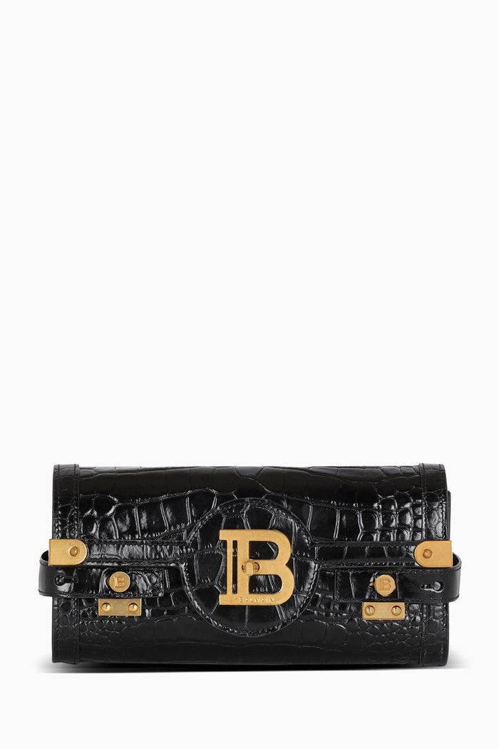 

B-Buzz 23 Bag in Croc-embossed Leather, Black