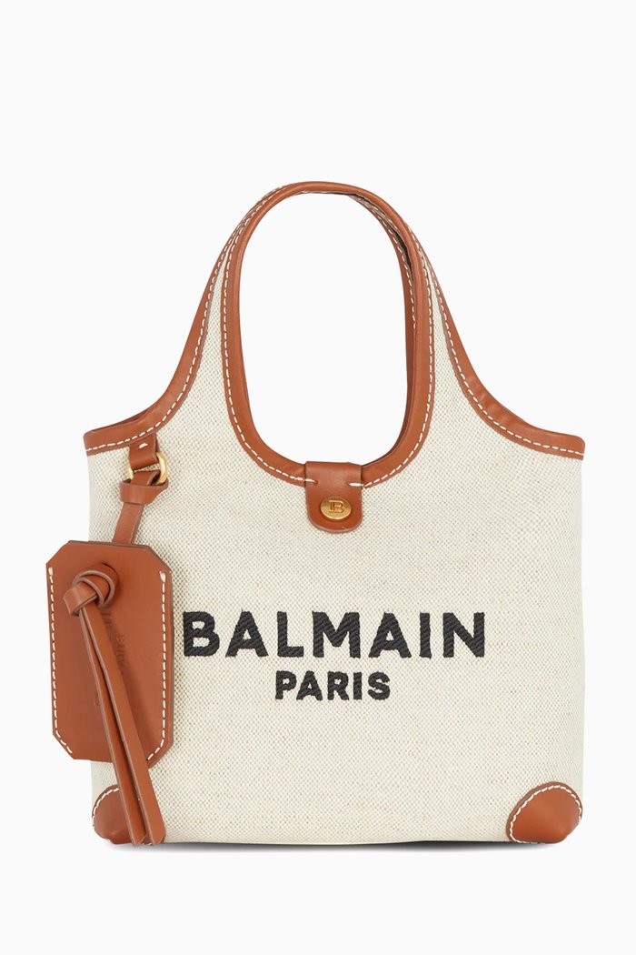B-Army Mini Grocery Bag in Canvas, Brown