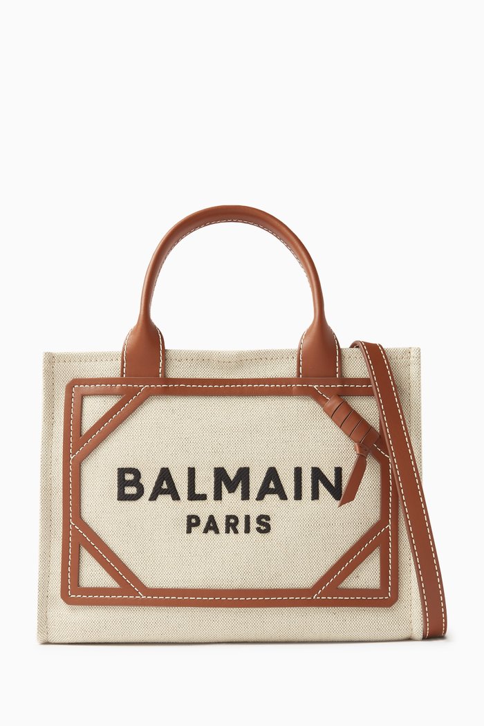 

Small B-Army Shopper Bag in Canvas, Brown