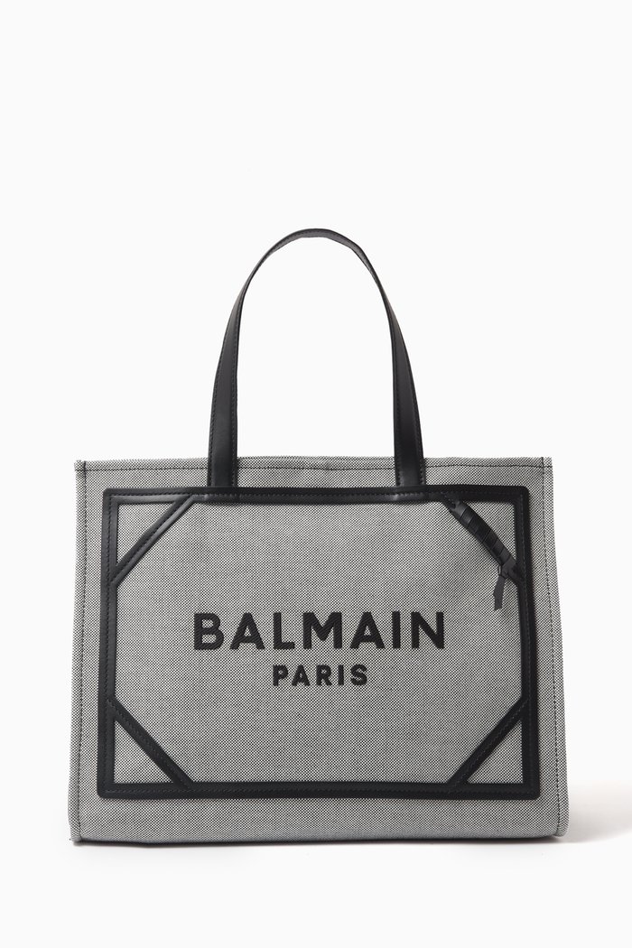 

B-Army Shopper Tote Bag in Canvas, Black