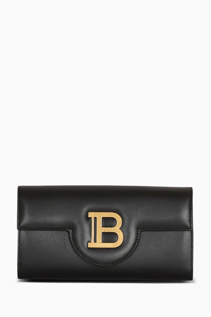 

B-Buzz Wallet on Chain in Calfskin, Black