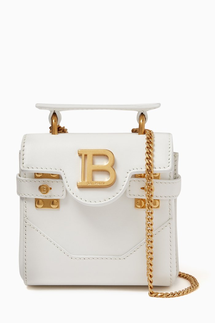 

Mini B-Buzz 12 Bag in Smooth Leather, White