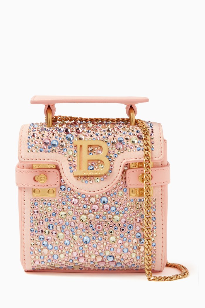 

Mini B-Buzz 12 Bag in Suede Leather, Pink