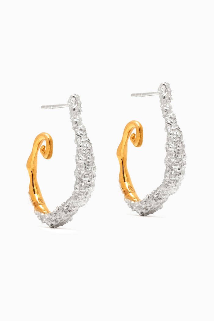 

Elea Hoop Earrings in Sterling Silver & 18kt Gold-plated Silver, Multicolour