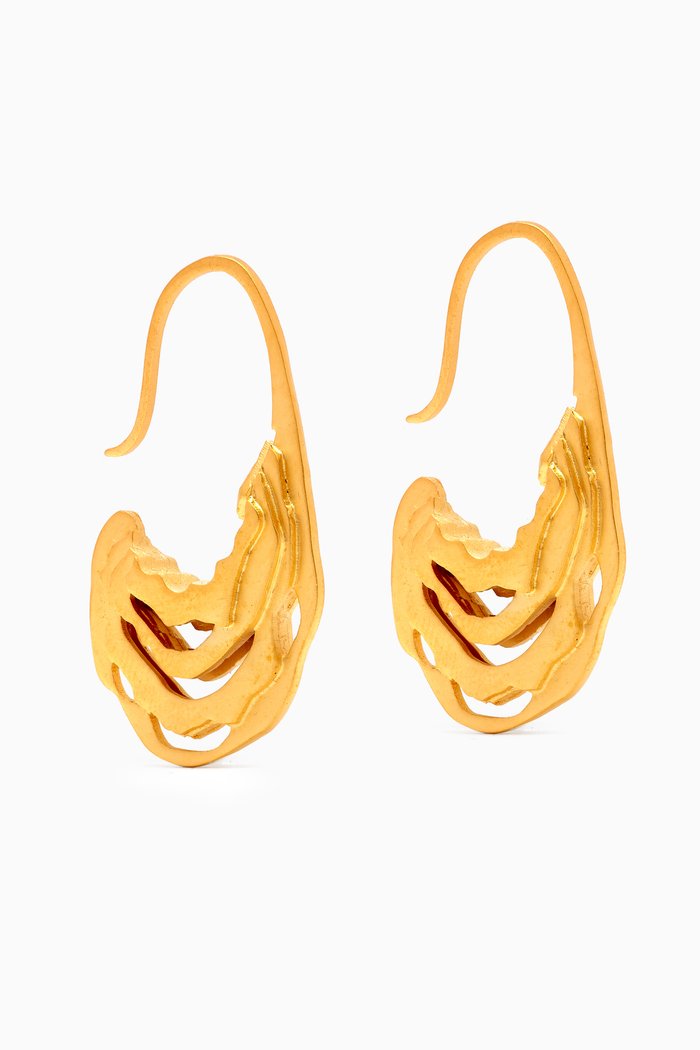 

Mini Sahara Hoop Earrings in 18kt Gold-plated Brass