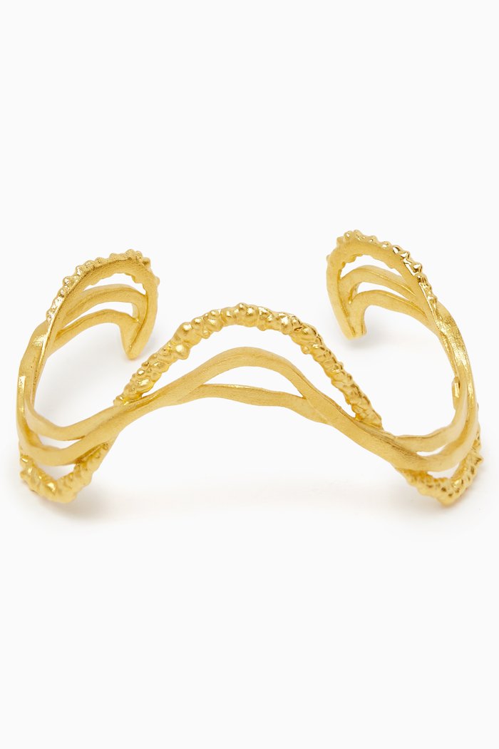 

Ripple Bracelet in 18kt Gold-plated Brass