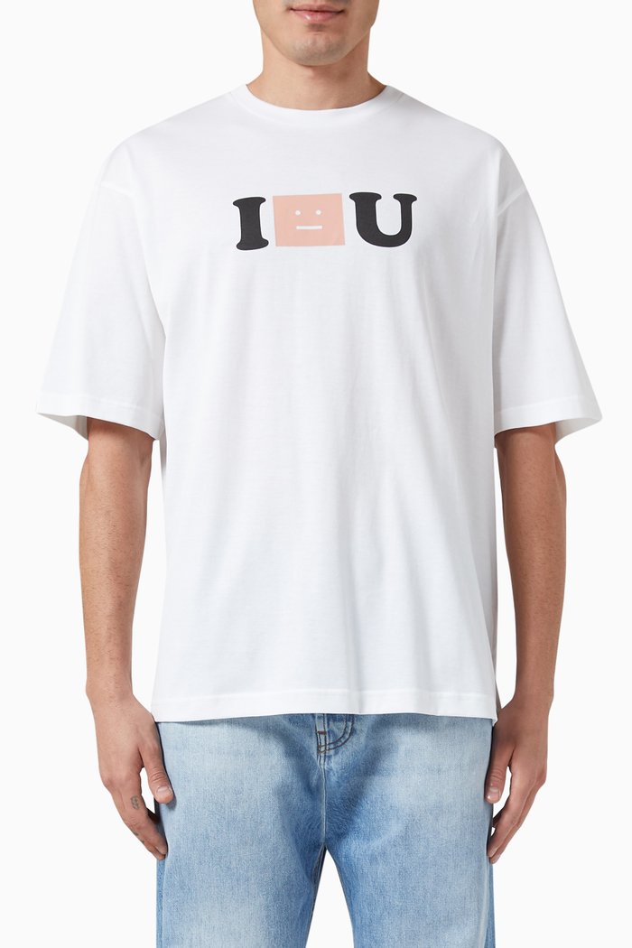 

Face Logo T-shirt in Organic Cotton-jersey, White