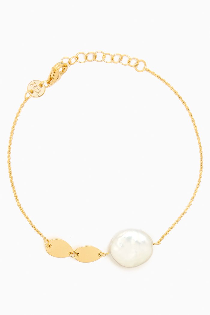 Kiku Pearl Bracelet in 18kt Gold, Yellow