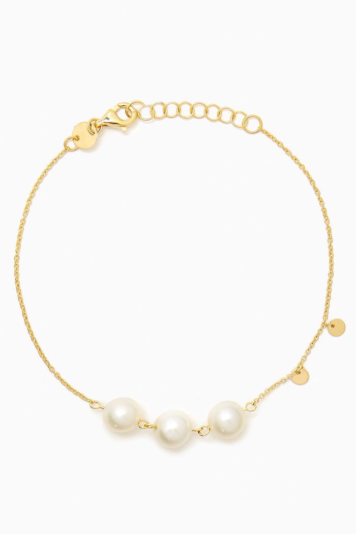Kiku Pearl Bracelet in 18kt Gold, Yellow