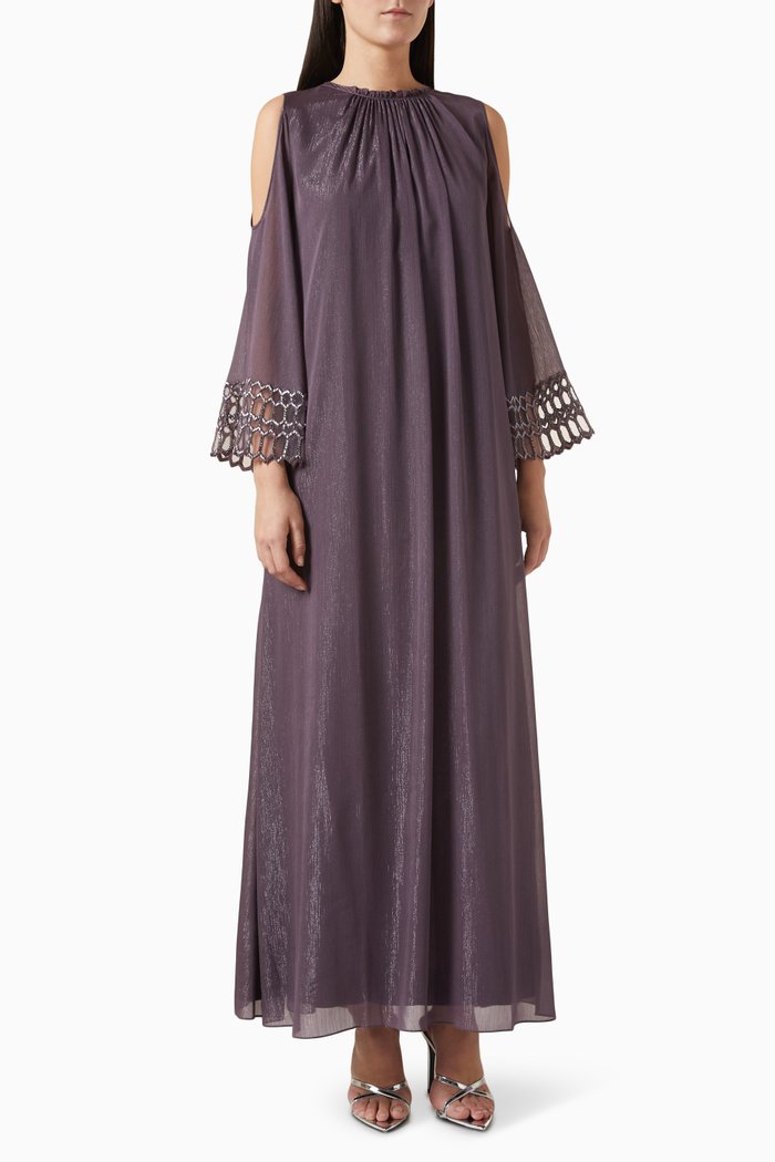 Fornax Cut-out Kaftan, Purple
