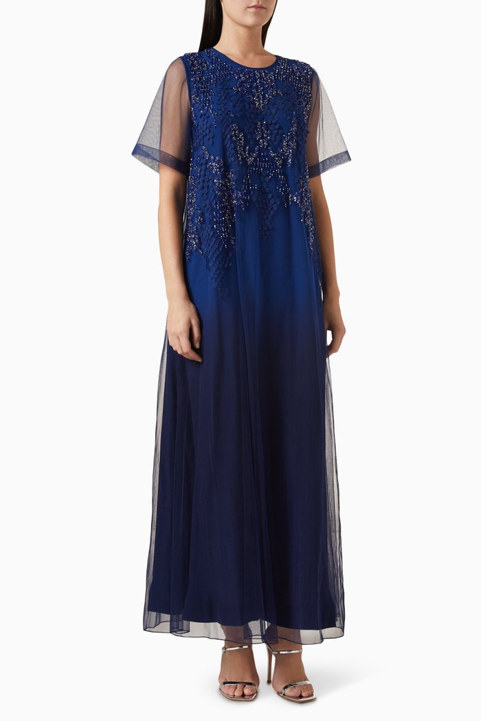 

Electra Embellished Kaftan, Blue