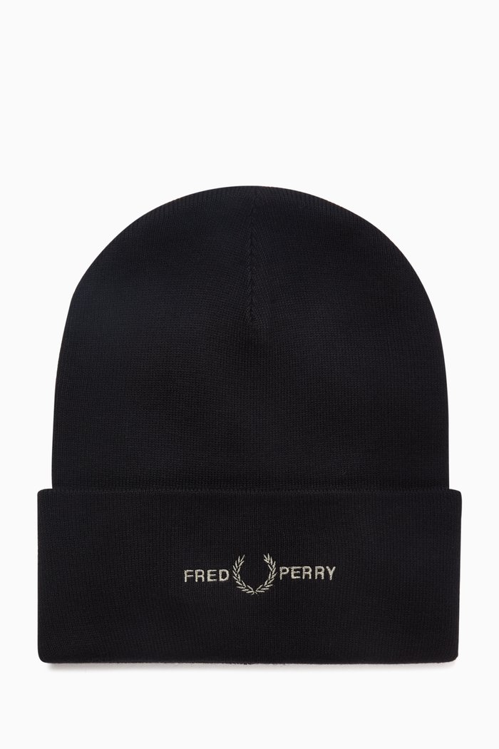 

Logo Beanie in Ribbed Cotton, Black