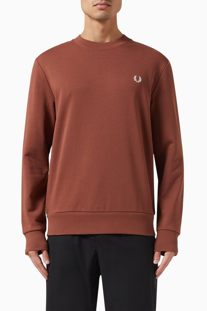 

Rave Graphic Sweatshirt in Cotton-terry, Brown