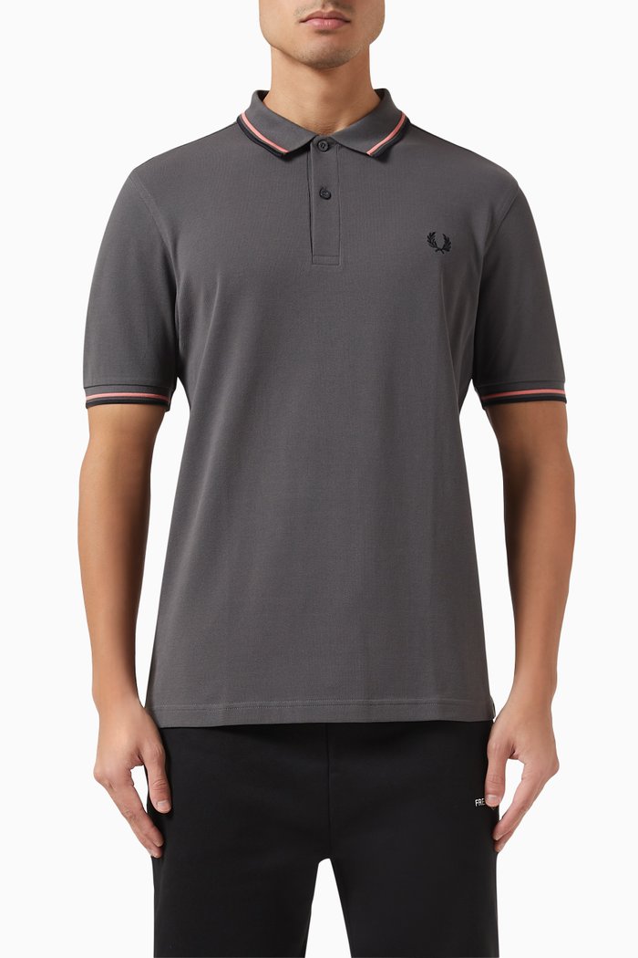

M3600 Twin Tipped Polo Shirt in Cotton-piqué, Grey