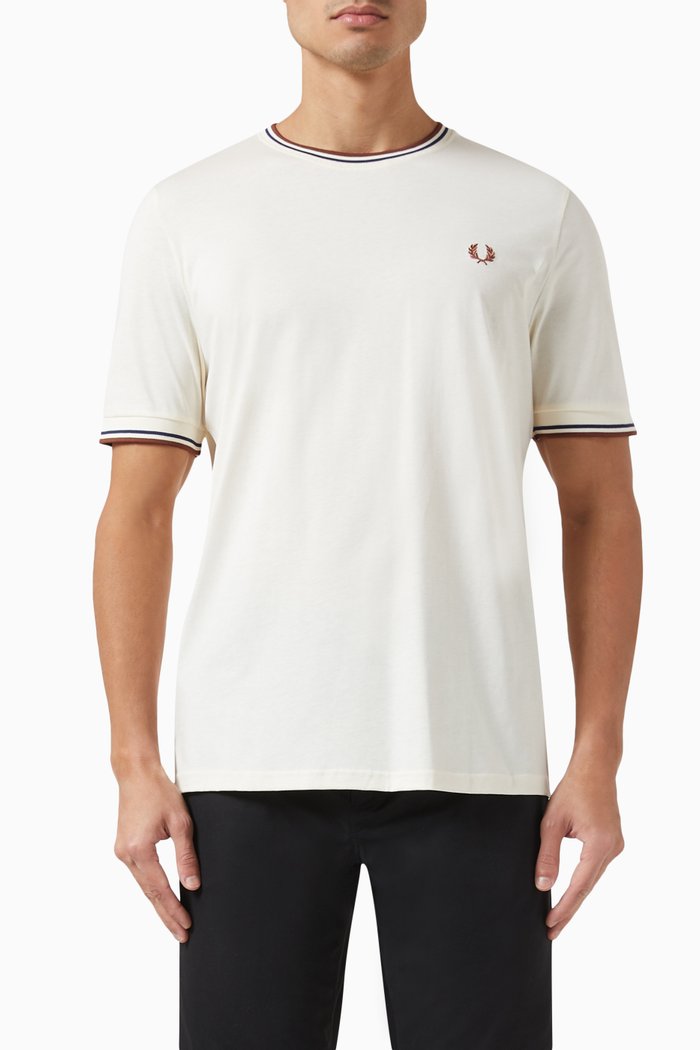 

Twin Tipped T-Shirt in Cotton, Neutral