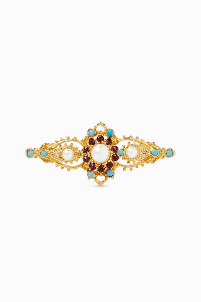 

Rediscovered 1980s Vintage Edwardian Revival Bar Brooch, Gold