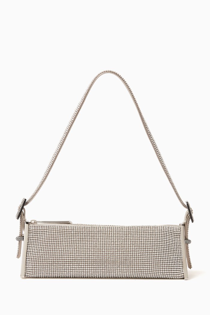 

Joy Shoulder Bag in Crystal Mesh, Silver