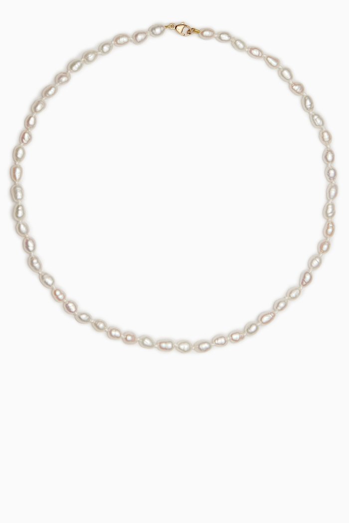 

Chunky Seed Pearl Necklace in 14kt Yellow Gold