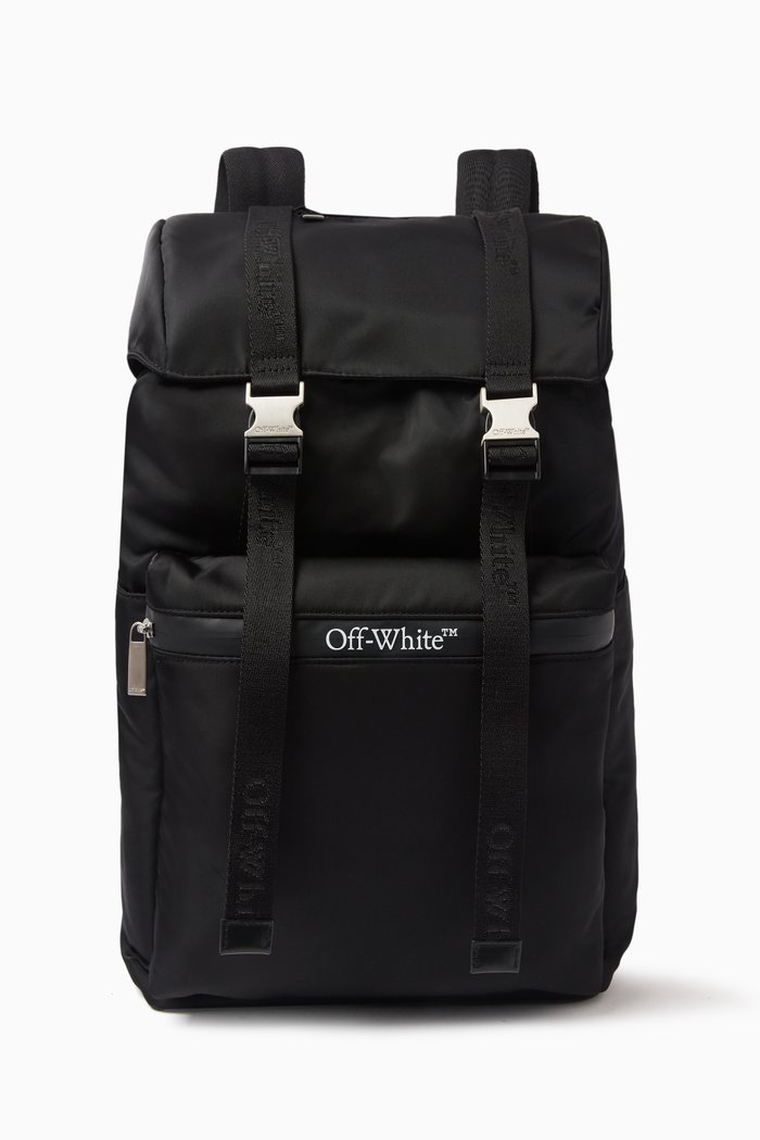 

Outdoor Flap Backpack in Nylon, Black