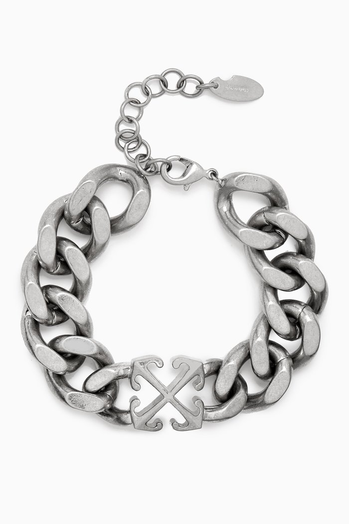 

Arrow Chain Bracelet in Brass, Silver