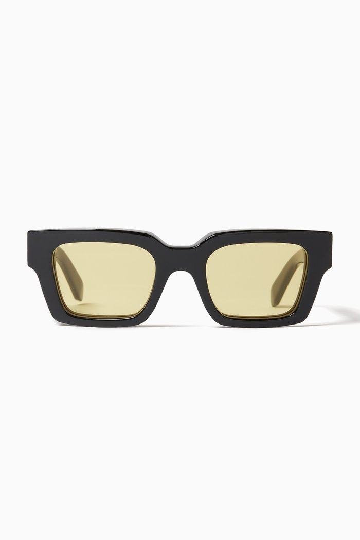 

Virgil Square-frame Sunglasses in Acetate, Yellow