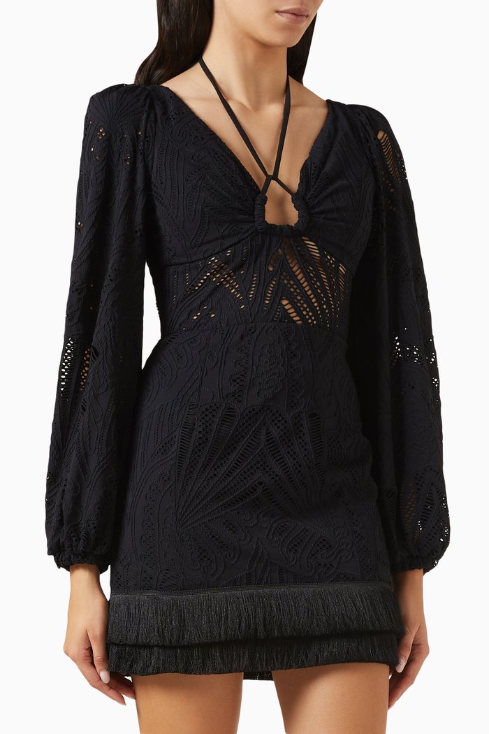 

Mini Dress in Lace, Black