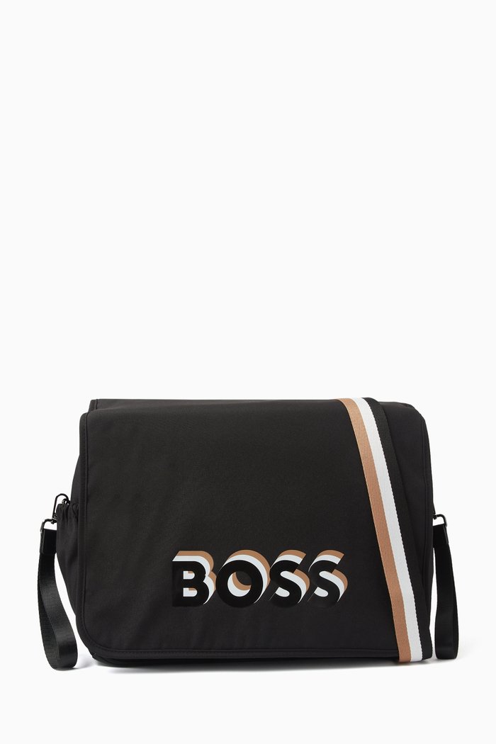 

Logo-print Changing Bag in Canvas, Black