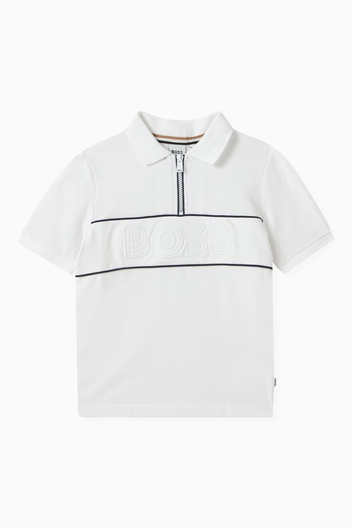 

Logo-embroidered Polo Shirt in Cotton Piqué, White