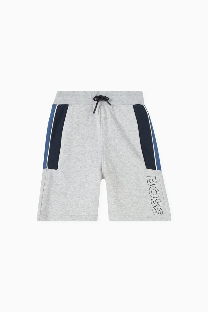

Logo-print Bermuda Shorts in Cotton-fleece, Grey