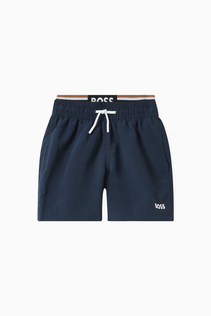 

Logo-band Swim Shorts, Blue