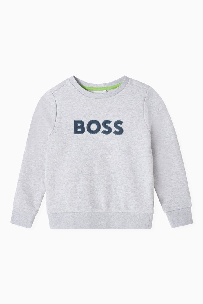 

Two-tone Logo Sweatshirt in Cotton-blend fleece, Grey
