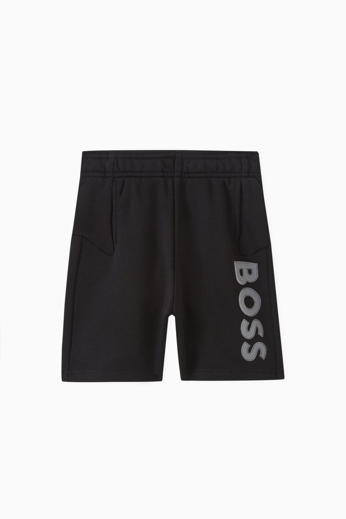 

Logo-print Bermuda Shorts in Cotton-flleece, Black