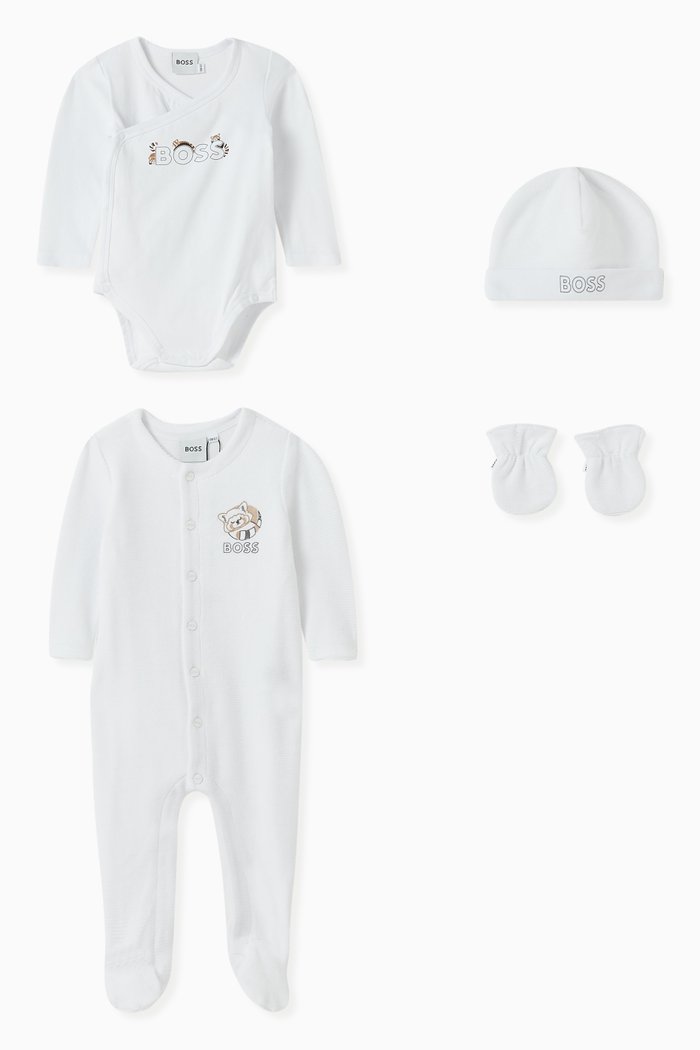 

Logo-print Gift Set in Cotton-blend, White