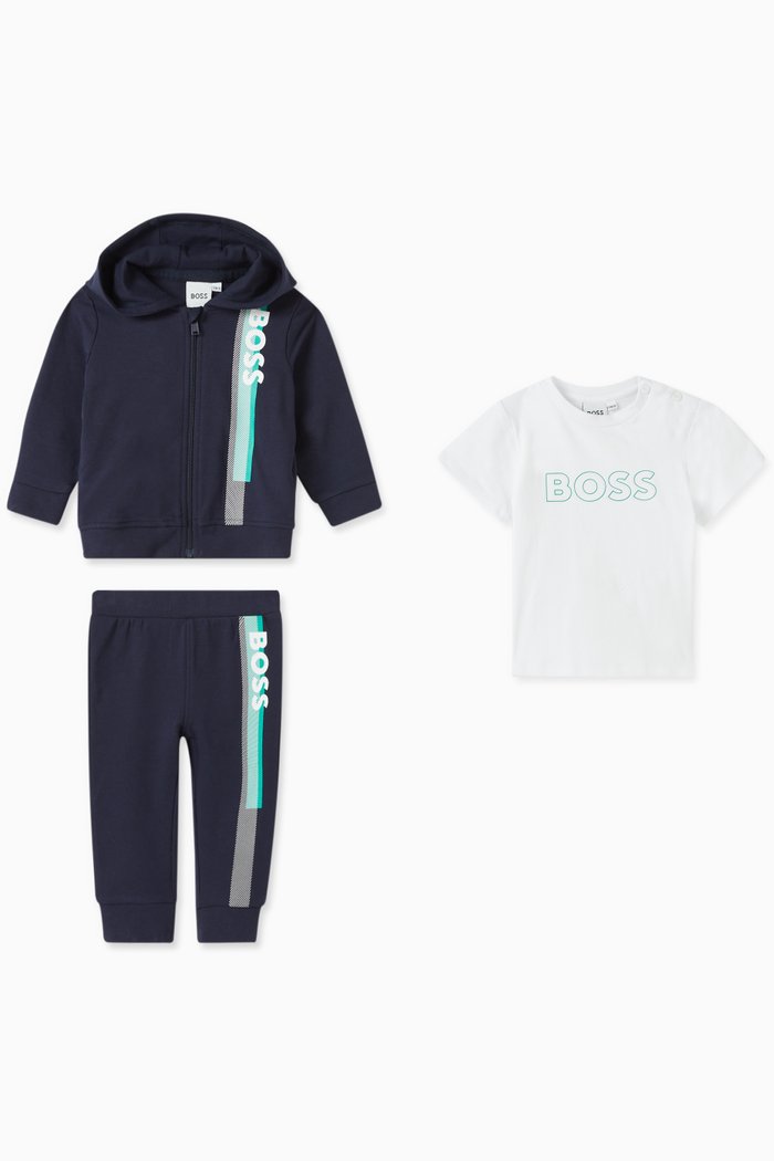 

Logo-print Tracksuit Set in Cotton-terry, Blue