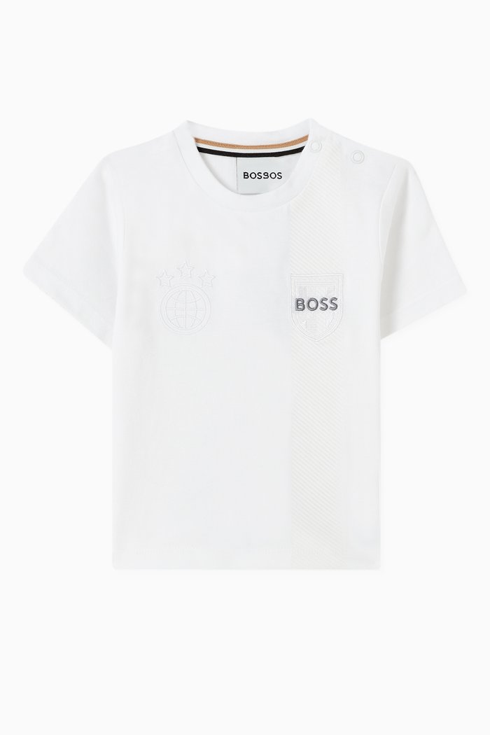 Embroidered Logo T-shirt in Cotton, White